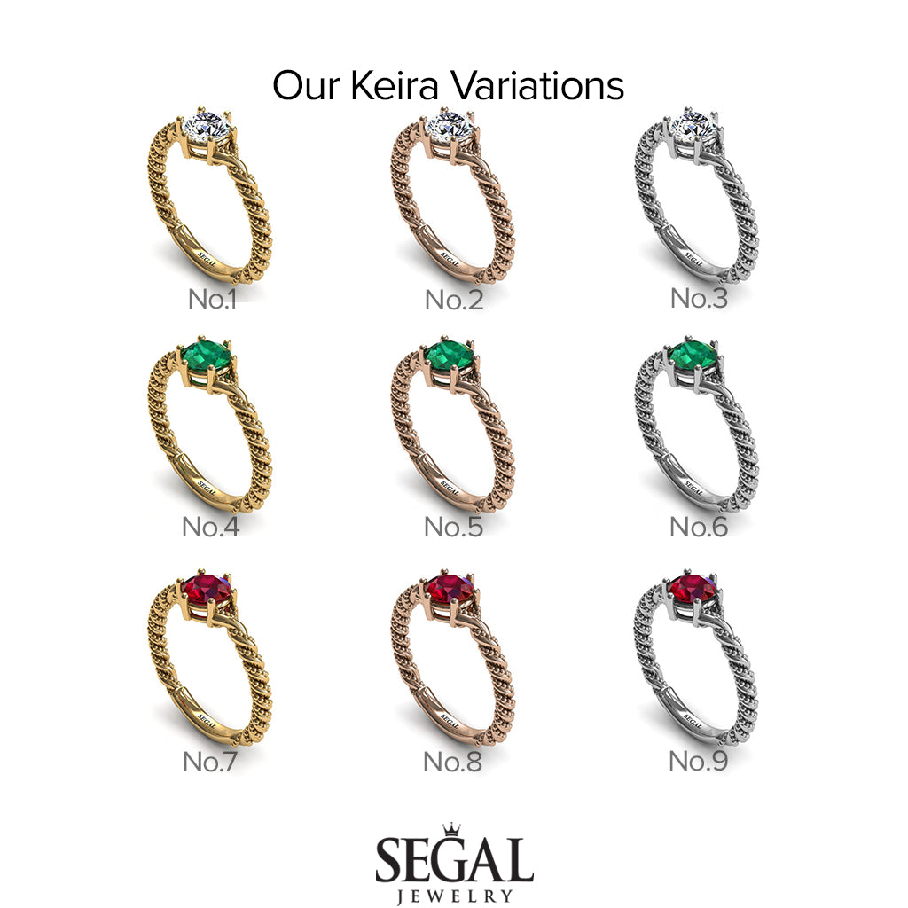 The Braid Ring Ruby Ring- Keira no. 7